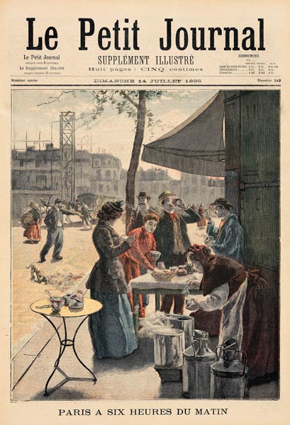 Paris at Six O''Clock in the Morning, from ''Le Petit Journal'', 14th July 1895 à École française