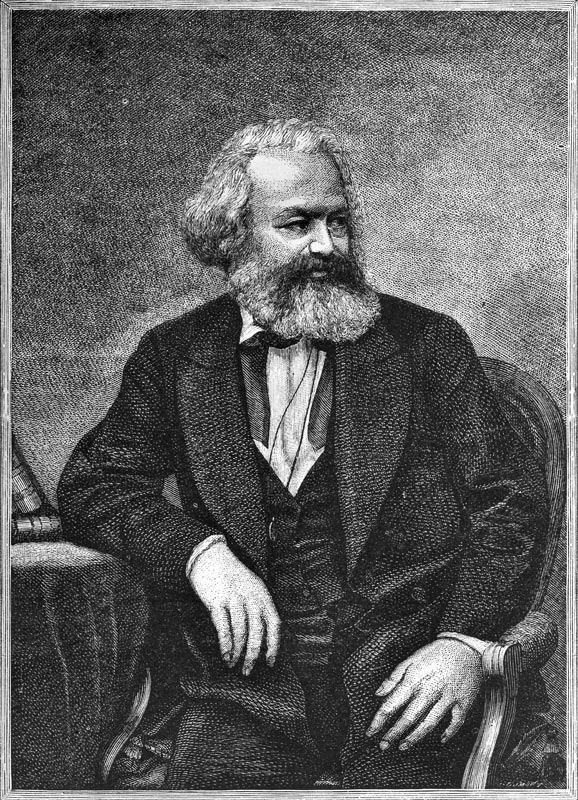 Portrait of Karl Marx (1818-83) 1857 à École française