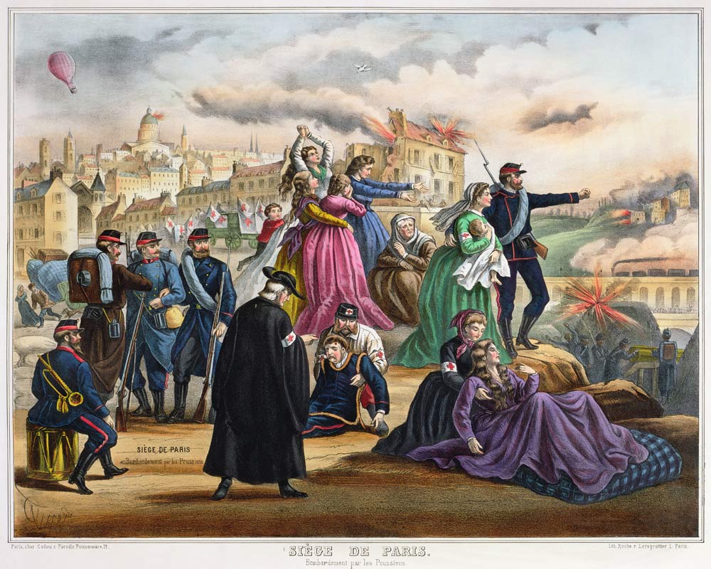 The Siege of Paris. Bombardment the Prussians, 1870-71 à École française