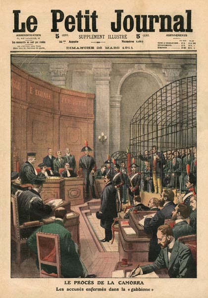 Trial of the Camorra, illustration from ''Le Petit Journal'', supplement illustre, 26th March 1911 à École française