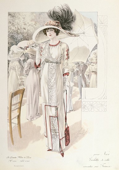 A town dress, from ''Les Grandes Modes de Paris'' () à École française