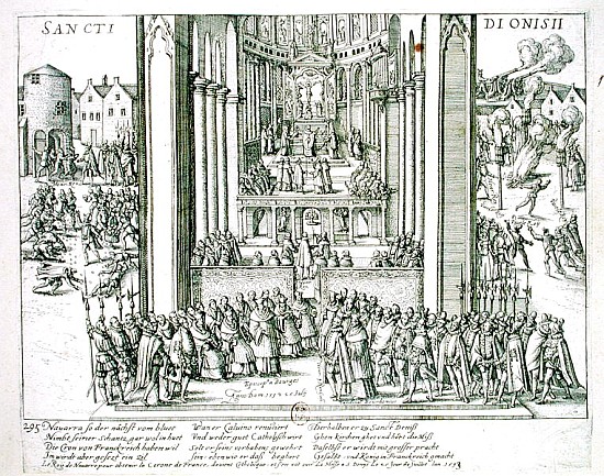 Abjuration of Henri IV (1553-1610) at St. Denis on 15th July 1593 à École française