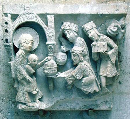 The Adoration of the Magi, original capital from the cathedral nave à École française