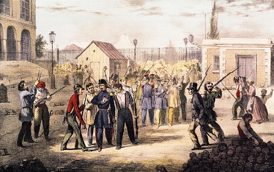 Attack on the Barriere Fontainebleau, 25th June 1848 à École française