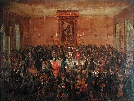 Banquet Given in Honour of Louis XIV (1638-1715) by the Corps Municipal at the Hotel-de-Ville à École française