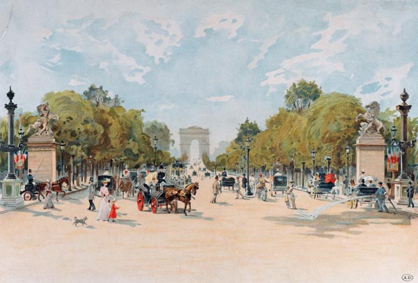 The Avenue des Champs-Elysees à École française