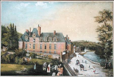 The Chateau de la Chaussee, Bougival à École française