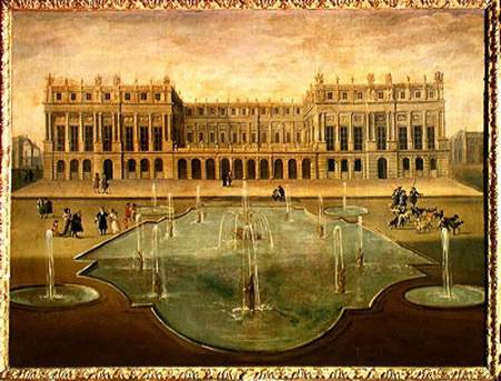 Chateau De Versailles From The Garden Si French School En Reproduction Imprimee Ou Copie Peinte A L Huile Sur Toile