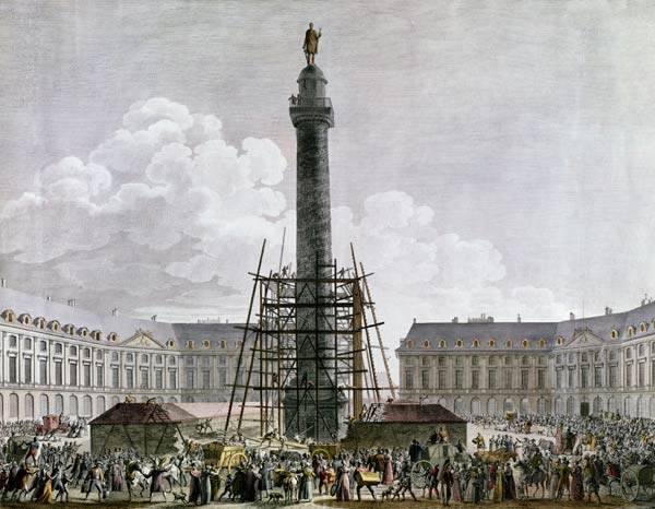 Construction of the Vendome Column in 1803-10 à École française