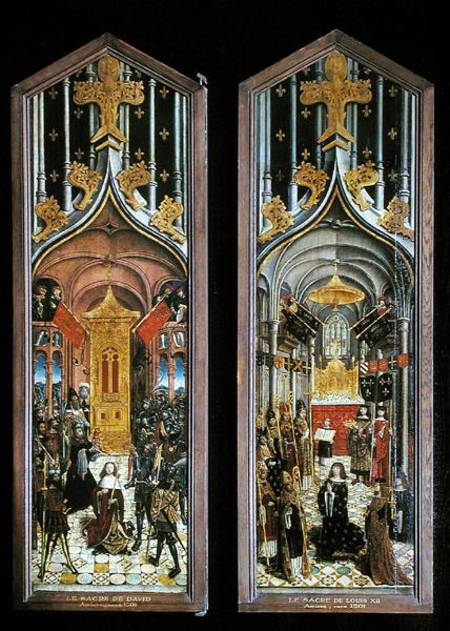The Coronation of David and Louis XII (1462-1515) à École française