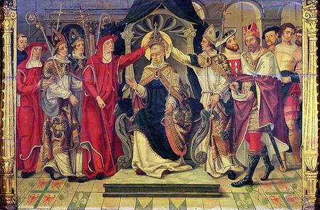 Coronation of Pope Celestine V (c.1215-96) à École française
