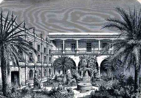 The Court of the Mexico Museum, from 'The Ancient Cities of the New World', by Claude-Joseph-Desire à École française
