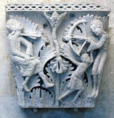 The Death of Cain, original capital from the cathedral nave à École française