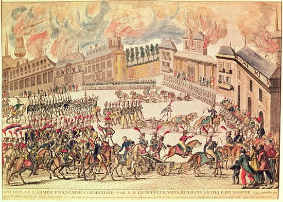 Entry of the French Army Commanded Emperor Napoleon into Moscow, 14th September 1812 à École française