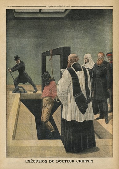 Execution of Doctor Crippen, illustration from ''Le Petit Journal'', supplement illustre, 4th Decemb à École française
