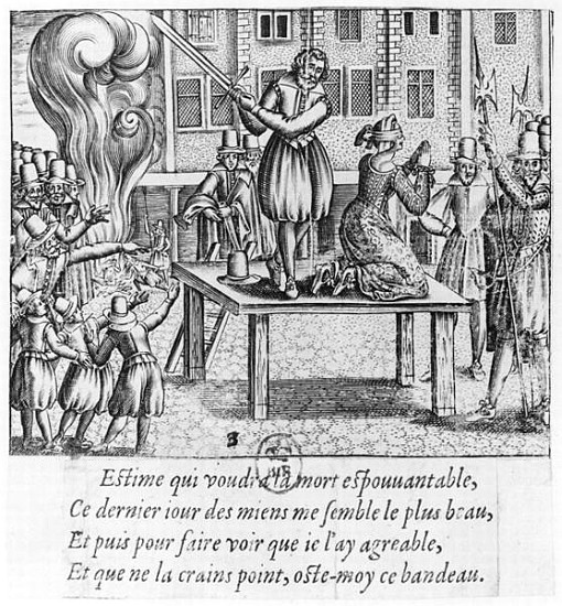 Execution of Leonora Galigai (1571-1617) on 8th July 1617 à École française