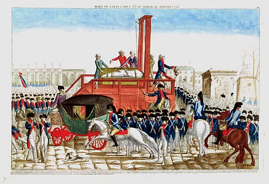 Execution of Louis XVI (1754-93) 21st January 1793 (see also 14664) à École française
