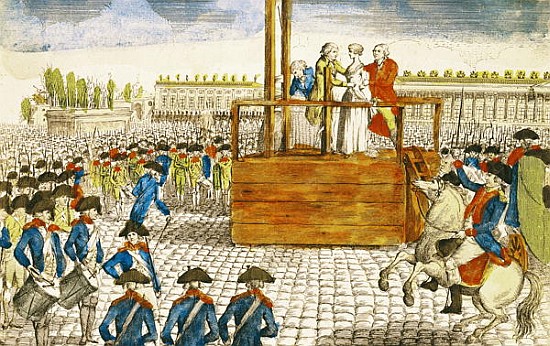 Execution of Marie-Antoinette (1755-93) in the Place de la Revolution, 16th October 1793 à École française