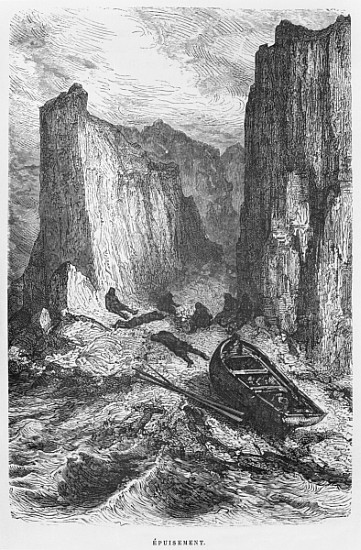 Exhaustion, illustration from ''Expedition du Tegetthoff'' Julius Prayer (1841-1915) à École française