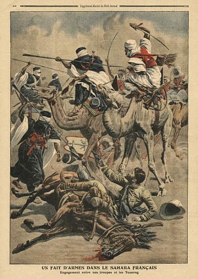 French troops in Sahara, illustration from ''Le Petit Journal'', supplement illustre, 17th March 190 à École française