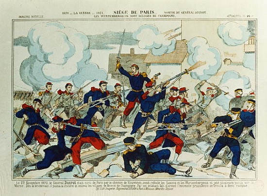 General Ducrot (1817-82) at the Battle of Champigny, 29th January à École française