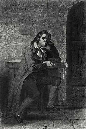 Gracchus Babeuf (1760-97) stabbing himself à École française