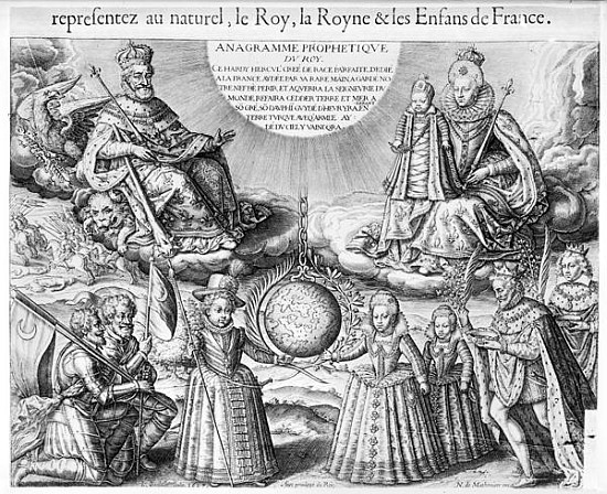 Henri IV (1553-1610) with his Family à École française