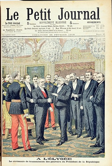 In the Elysee Palace, the Ceremonial Transfer of Powers of the President of the French Republic, ill à École française