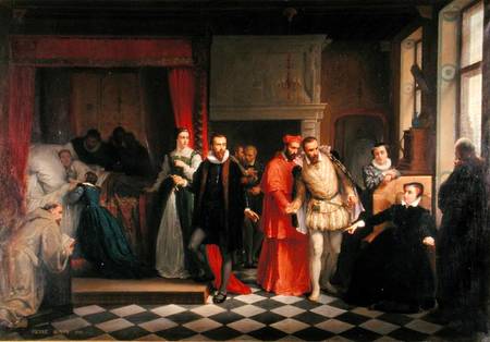 King Francis II (1544-60) on his Death Bed à École française