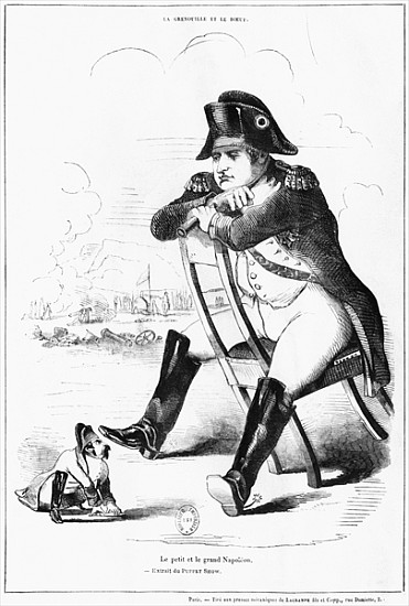 La Grenouille et le Boeuf : The Small and the Large Napoleon I, caricature from ''The Puppet Show'' à École française