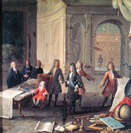 A Lesson being given to the Young Louis XV (1710-1774) à École française