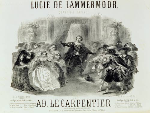 'Lucia de Lamermoor' the opera by Domenico G M Donizetti (1797-1848) à École française