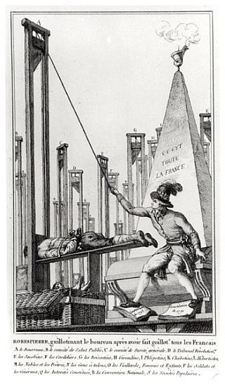 Maximilien de Robespierre (1758-94) Executing the Executioner à École française