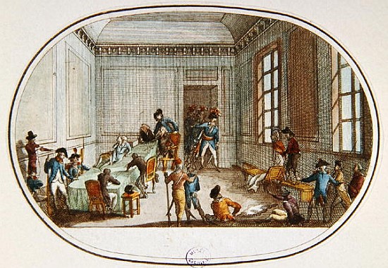 Maximilien de Robespierre (1758-94) injured in the antechamber of the Comite de Salut Public, 10 The à École française