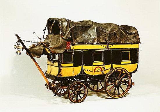 Model of a forty seat omnibus (painted wood) à École française