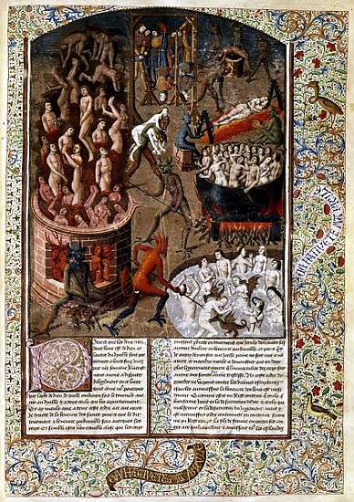 Ms 246 f.383r Hell, from the French translation of ''De Civitate Dei'' by St. Augustine of Hippo (35 à École française