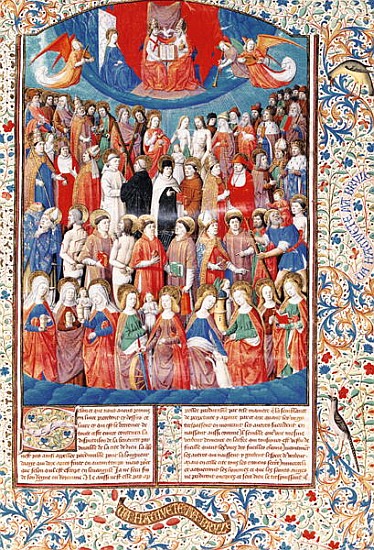 Ms 246 f.406r Paradise, from ''De Civitate Dei'' by St. Augustine of Hippo (354-430) à École française