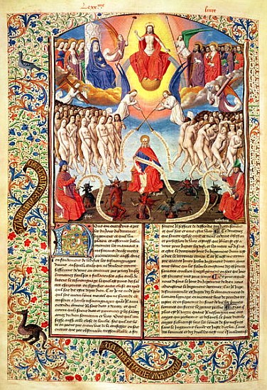 Ms 246 fol.371v The Last Judgement, from ''De Civitate Dei'' by St. Augustine of Hippo (354-430) à École française