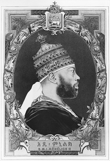 Negus of Ethiopia, Menelik II (1844-1913) à École française