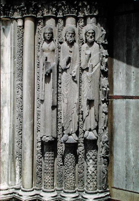 Old testament figures, from the royal portal of the west facade à École française
