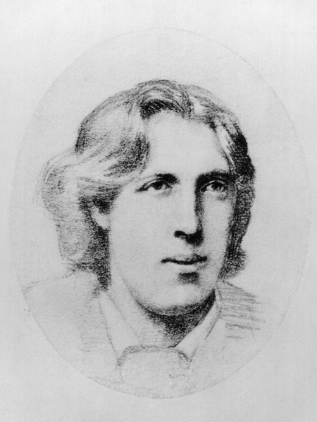 Portrait of Oscar Wilde (charcoal) à École française