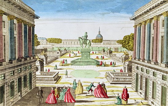 Perspective View of Place Louis XV from Porte Saint-Honore à École française