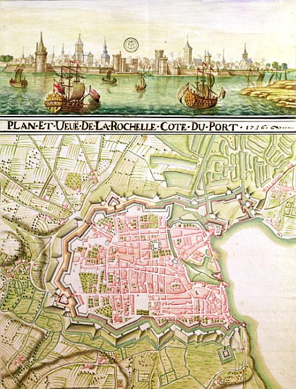 Plan of the town of La Rochelle à École française