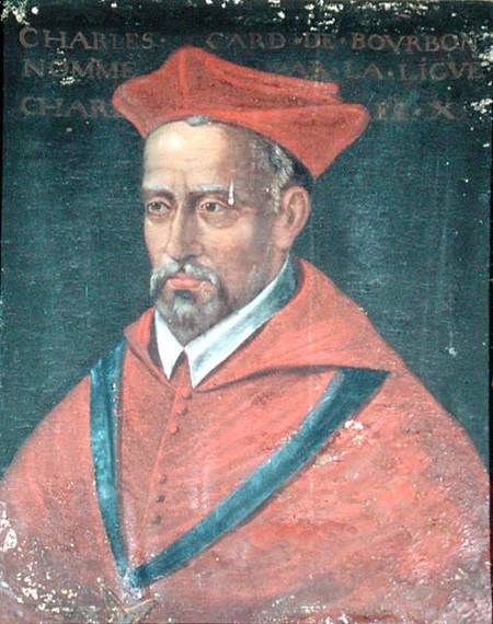 Portrait of Cardinal Charles de Bourbon (1523-90) à École française