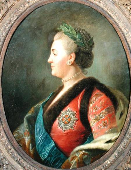 Portrait of Catherine II (1729-1796) of Russia à École française