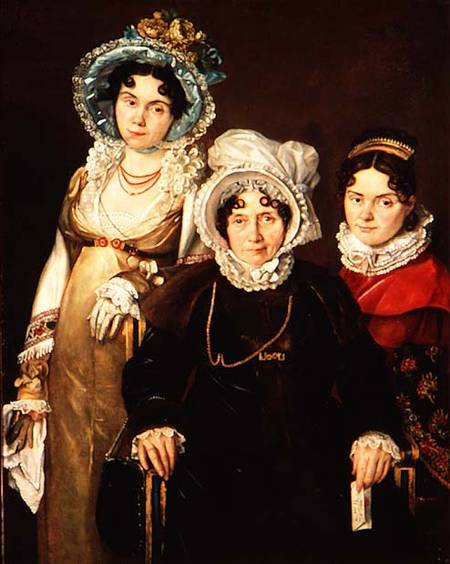 Portrait of Madame de Tangry and her Daughters à École française