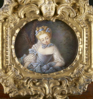 Portrait of a young woman (oil on canvas) à École française