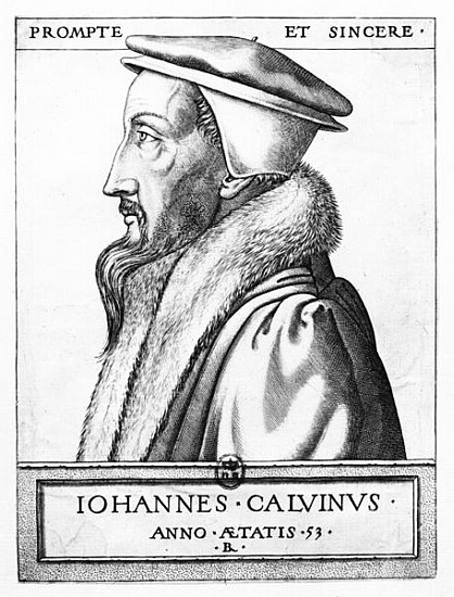 Portrait of John Calvin (1509-64) aged 53 à École française