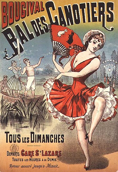 Poster for the ''Bal des Canotiers, Bougival'' à École française