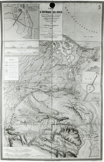 Preparatory Map of the Suez Canal à École française